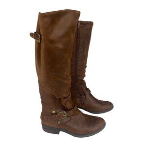 Beartraps Womens Knee-High Brown Boots Buckle Zip Brown Size 7 M